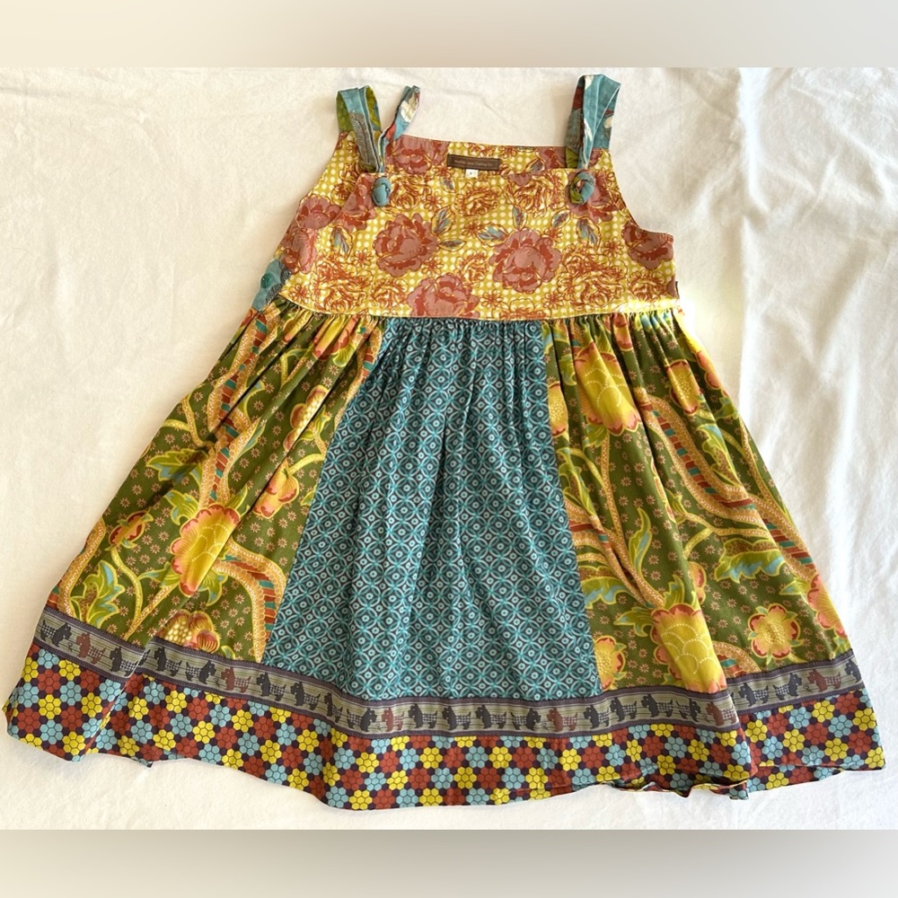 Matilda Jane You & Me Patchwork Knot Dress Scotty Dog Trim, Girls 6